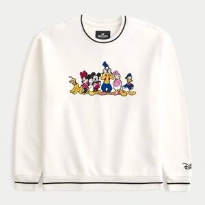 Mickey Mouse and Friends Embroidered Crew Sweatshirt in a Large